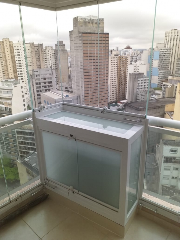 Orçamento de Varanda com Vidro Sistema Premium Jardim Acapulco - Varanda com Fechamento de Vidro