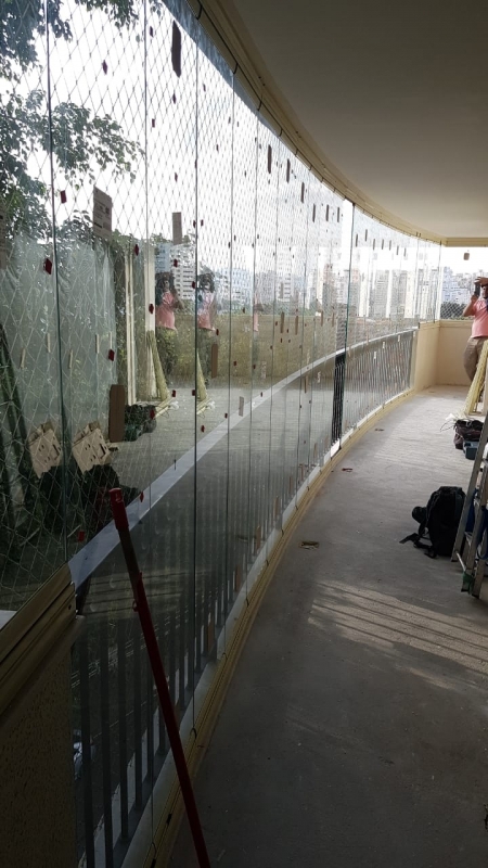 Sacada Panorâmica de Vidro Moema Índios - Sacada de Vidro para Apartamento
